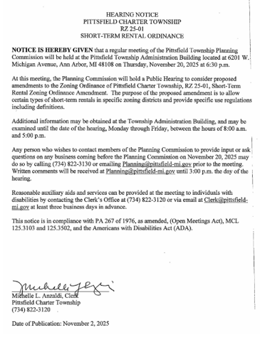 🎯 STRisker: Bulletin - Pittsfield, MI